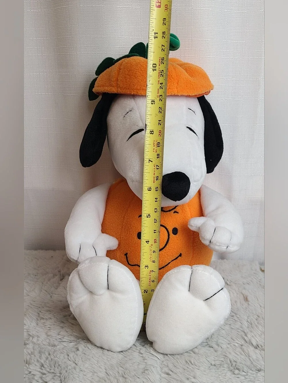 Hallmark Snoopy Pumpkin Plush Halloween Orange Peanuts 15
